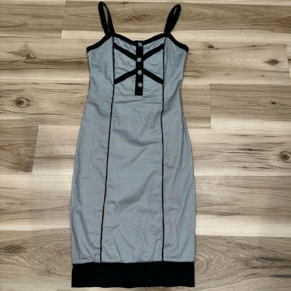 Living Dead Souls White Black Pinup Midi Dress Women’s Small